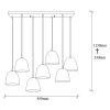 Opviq, 584TTM1370, Elegant Vintage Chandelier, Metal Body, 85 x 35 cm, Height 113 cm | Adjustable, 7 x E27 Max 40W | Modern Glam Scandinavian Design for Home Decor