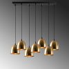 Opviq, 584TTM1370, Elegant Vintage Chandelier, Metal Body, 85 x 35 cm, Height 113 cm | Adjustable, 7 x E27 Max 40W | Modern Glam Scandinavian Design for Home Decor