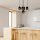 Modern Industrial Chandelier, Black & Fume, 65 x 65 cm, Adjustable Height 110 cm, Metal Body, 5 x E27 Socket, Stylish Lighting for Home & Office