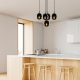 Modern Industrial Chandelier, Black & Fume, 65 x 65 cm, Adjustable Height 110 cm, Metal Body, 5 x E27 Socket, Stylish Lighting for Home & Office