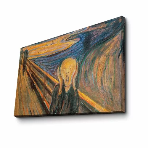 Edvard Munch Decorative Canvas Painting, 45 x 70 cm, 100% Suede Canvas, 3 cm Wooden Frame | Elegant Art for Home Decor & Gallery Walls