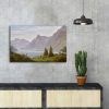 Elegant Decorative Canvas Painting by Caspar David Friedrich, 45 x 70 cm | 100% Suede Canvas, 100% Wooden Frame (3 cm) | Stunning Mountain Lake Landscape