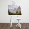 Elegant Decorative Canvas Painting by Caspar David Friedrich, 45 x 70 cm | 100% Suede Canvas, 100% Wooden Frame (3 cm) | Stunning Mountain Lake Landscape