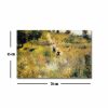 Decorative Canvas Painting by Renoir, 'Path Leading through Tall Grass', 45 x 70 cm, 100% Suede Canvas, 100% Wooden Frame (3 cm Thick) | Elegant Wall Art