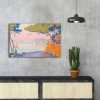 Elegant Decorative Canvas Painting by Paul Signac, Gulf Juan, 45 x 70 cm | 100% Suede Canvas, 100% Wooden Frame (3 cm Thick) | Perfect for Home Decor