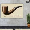 René Magritte Decorative Canvas Painting, 45 x 70 cm, 100% Suede Canvas, 3 cm Wooden Frame | Elegant Art for Home & Office Décor