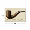 René Magritte Decorative Canvas Painting, 45 x 70 cm, 100% Suede Canvas, 3 cm Wooden Frame | Elegant Art for Home & Office Décor