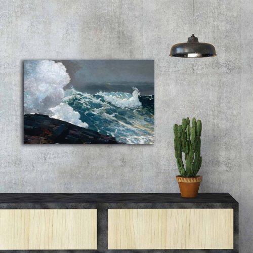 Thomas Moran Decorative Canvas Painting, 45 x 70 cm, 100% Suede Canvas, 100% Wooden Frame (3 cm Thick) | Elegant Art for Home & Office Decor