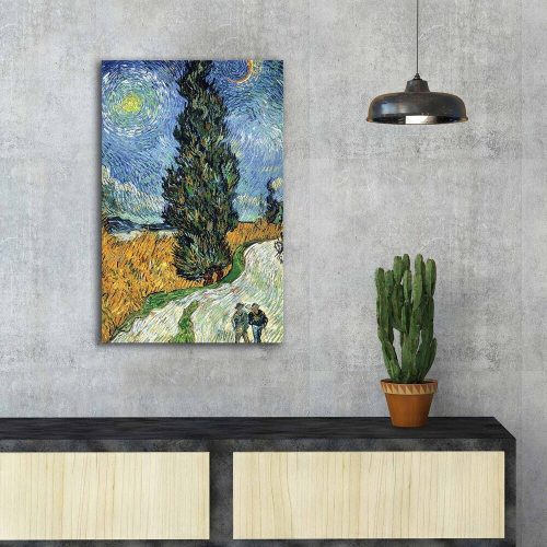 Van Gogh Decorative Canvas Painting, 45 x 70 cm, 100% Suede Canvas, 100% Wooden Frame (3 cm Thick) | Elegant Art for Home & Office Decor