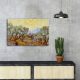 Van Gogh Olive Trees 1889 Decorative Canvas Painting, 45 x 70 cm, 100% Suede Canvas, 100% Wooden Frame (3 cm Thick) | Elegant Art for Home Decor