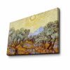 Van Gogh Olive Trees 1889 Decorative Canvas Painting, 45 x 70 cm, 100% Suede Canvas, 100% Wooden Frame (3 cm Thick) | Elegant Art for Home Decor