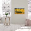 Vincent Van Gogh 'The Harvest' Decorative Canvas Painting, 45 x 70 cm, 100% Suede Canvas, 3 cm Wooden Frame | Elegant Art for Home & Office Decor