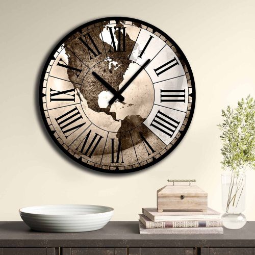 Elegant Decorative MDF Clock, 50 cm Diameter | 100% MDF, 5 mm Thickness | Stylish Wall Decor for Home & Office, Perfect for Any Room