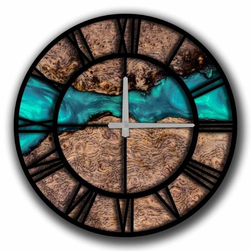 Elegant Decorative MDF Clock, 50 cm Diameter | 100% MDF, 5 mm Thickness | Stylish Wall Clock for Home & Office Decor, Requires 1 AA Battery