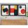 Elegant Decorative Framed MDF Paintings (3 Pieces), 38 x 53 cm | 100% MDF & Wooden Frame | Vibrant Red, Mustard, Navy Blue & White | Perfect for Home Decor
