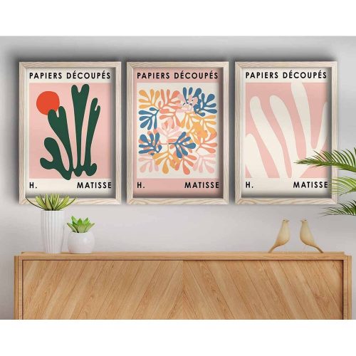 Elegant Decorative Framed MDF Paintings (3 Pieces), 38 x 53 cm | 100% MDF & Wooden Frame, 22 mm Thick | Perfect for Home Decor & Art Lovers