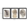 Elegant Decorative Framed MDF Paintings (3 Pieces), 38 x 53 cm | 100% MDF & Wooden Frame, Beige, White & Black | Perfect for Home Decor & Modern Spaces