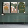 Elegant Decorative Canvas Painting Set (3 Pieces), 100% Canvas & Pine Wood Frame, 45 x 70 cm Each | Total Size: 145 x 70 cm | Perfect for Home Décor
