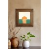 Elegant Decorative Framed Painting, 15.5 x 15.5 cm | 100% Ceramic with 100% Wooden Frame (2.5 cm Thick) | UV Printed Art for Stylish Home Décor