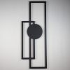 Stylish Black Decorative Metal Wall Accessory, 32 x 85 cm | 100% Steel, 1.5 mm Thickness | Lightweight & Durable, Perfect for Modern Decor