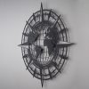 Stylish Black Decorative Metal Wall Accessory, 49 x 49 cm, 100% Steel (1.5 mm Thick), Lightweight 1.8 kg | Perfect for Modern Home Decor