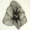 Elegant Black Decorative Metal Wall Clock, 49 x 49 cm | 100% Steel (1.5 mm) | Silent Mechanism for Peaceful Living Spaces | Lightweight 0.8 kg