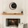 Elegant Decorative Metal Wall Clock, 48 x 48 cm | 100% Steel & Wooden Frame | Silent Mechanism | Black & Walnut | Perfect for Home Decor