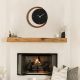 Elegant Decorative Metal Wall Clock, 48 x 48 cm | 100% Steel & Wooden Frame | Silent Mechanism | Black & Walnut | Perfect for Home Decor