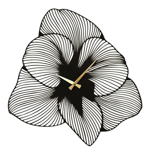 Elegant Black Decorative Metal Wall Clock, 70 x 70 cm | 100% Steel, 1.5 mm Thick | Silent Mechanism, Lightweight 1.7 kg | Perfect for Home & Office Decor
