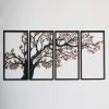 Stylish Black Decorative Metal Wall Accessory, 48 x 98 cm | 100% Steel, 1.2 mm Thickness | Lightweight 1.4 kg | Perfect for Modern Home Decor
