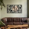 Stylish Decorative Metal Wall Accessory, Black & Beige, 29 x 68 cm | 100% Steel, 1.2 mm Thick | Durable & Elegant Design for Home Décor
