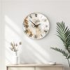 Elegant Decorative Glass Wall Clock, 40 cm Diameter, 100% Glass (4 mm Thick) | Stylish Home Decor for Living Room & Office | Timeless Design