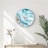Elegant Decorative Glass Wall Clock, 40 cm Diameter, 100% Glass (4 mm Thick) | Stylish Home Decor for Living Room & Office | Timeless Design