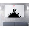 Stunning Banksy Decorative Canvas Painting, 50 x 70 cm, 50% Cotton/50% Polyester, Digital Print on Canvas, Framed with 2 x 3 cm Wooden Frame, Perfect for Modern Decor