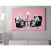 Stunning Banksy Decorative Canvas Painting, 50 x 70 cm, 50% Cotton/50% Polyester, Digital Print on Canvas, Framed with 2 x 3 cm Wooden Frame, Perfect for Modern Decor