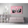 Stunning Banksy Decorative Canvas Painting, 50 x 70 cm, 50% Cotton/50% Polyester, Digital Print on Canvas, Framed with 2 x 3 cm Wooden Frame, Perfect for Modern Decor