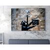 Stunning Banksy Decorative Canvas Painting, 50 x 70 cm, 50% Cotton/50% Polyester, Digital Print on Canvas, Framed with 2 x 3 cm Wooden Frame, Perfect for Modern Decor