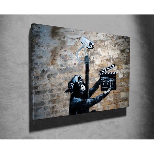 Stunning Banksy Decorative Canvas Painting, 50 x 70 cm, 50% Cotton/50% Polyester, Digital Print on Canvas, Framed with 2 x 3 cm Wooden Frame, Perfect for Modern Decor