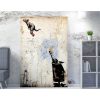 Stunning Banksy Decorative Canvas Painting, 70 x 100 cm, 50% Cotton/50% Polyester, Digital Print on Canvas, Framed with 2 x 3 cm Wooden Frame, Perfect for Modern Decor