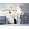 Stunning Banksy Decorative Canvas Painting, 70 x 100 cm, 50% Cotton/50% Polyester, Digital Print on Canvas, Framed with 2 x 3 cm Wooden Frame, Perfect for Modern Decor