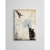 Stunning Banksy Decorative Canvas Painting, 70 x 100 cm, 50% Cotton/50% Polyester, Digital Print on Canvas, Framed with 2 x 3 cm Wooden Frame, Perfect for Modern Decor