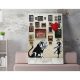 Stunning Banksy Decorative Canvas Painting, 70 x 100 cm, 50% Cotton/50% Polyester, Digital Print on Canvas, Framed with 2 x 3 cm Wooden Frame, Perfect for Modern Decor