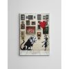 Stunning Banksy Decorative Canvas Painting, 70 x 100 cm, 50% Cotton/50% Polyester, Digital Print on Canvas, Framed with 2 x 3 cm Wooden Frame, Perfect for Modern Decor
