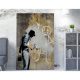 Stunning Banksy Decorative Canvas Painting, 70 x 100 cm, 50% Cotton/50% Polyester, Digital Print on Canvas, Framed with 2 x 3 cm Wooden Frame, Perfect for Modern Decor