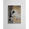 Stunning Banksy Decorative Canvas Painting, 70 x 100 cm, 50% Cotton/50% Polyester, Digital Print on Canvas, Framed with 2 x 3 cm Wooden Frame, Perfect for Modern Decor