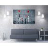 Stunning Banksy Decorative Canvas Painting, 70 x 100 cm, 50% Cotton/50% Polyester, Digital Print on Canvas, Framed with 2 x 3 cm Wooden Frame, Perfect for Modern Decor