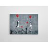 Stunning Banksy Decorative Canvas Painting, 70 x 100 cm, 50% Cotton/50% Polyester, Digital Print on Canvas, Framed with 2 x 3 cm Wooden Frame, Perfect for Modern Decor