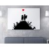 Stunning Banksy Decorative Canvas Painting, 70 x 100 cm, 50% Cotton/50% Polyester, Digital Print on Canvas, Framed with 2 x 3 cm Wooden Frame, Perfect for Modern Decor