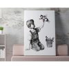 Stunning Banksy Decorative Canvas Painting, 70 x 100 cm, 50% Cotton/50% Polyester, Digital Print on Canvas, Framed with 2 x 3 cm Wooden Frame, Perfect for Modern Decor