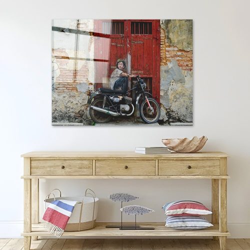 Stunning Banksy Decorative Tempered Glass Painting, 70 x 100 cm | 100% Tempered Glass, 4 mm Thick | Perfect for Modern Home Decor & Art Lovers